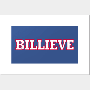 Buffalo Bills BILLIEVE distressed Posters and Art